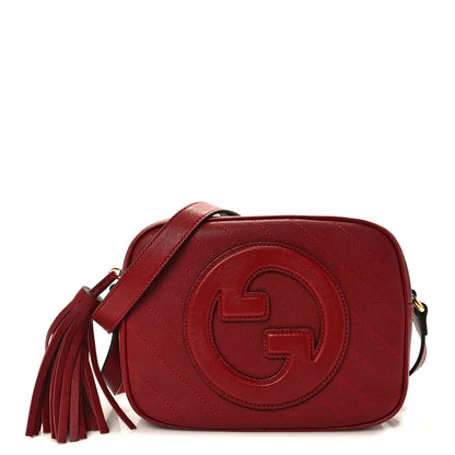 Gucci Sakai Be Green Calfskin Diagonal Stitched Small Blondie Shoulder Bag Rosso 1 of 12
