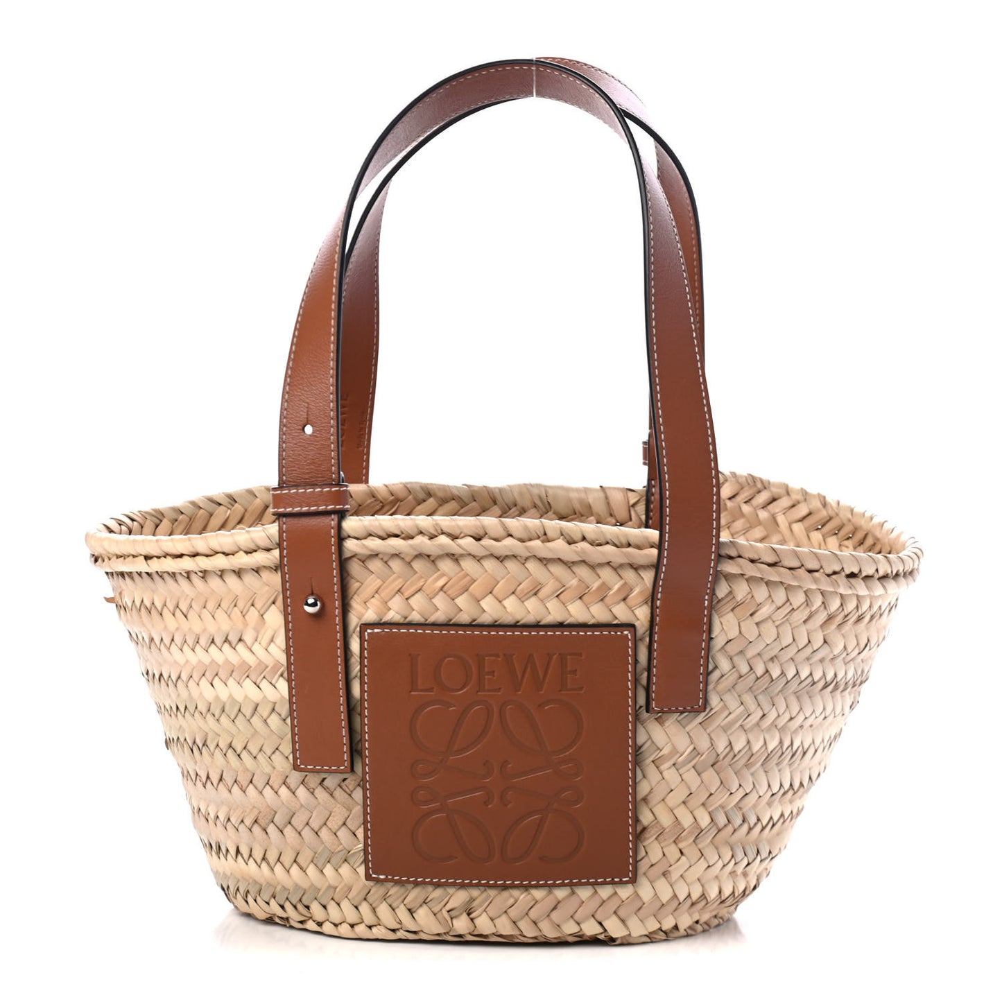 Raffia Small Basket Tote Bag Natural Tan