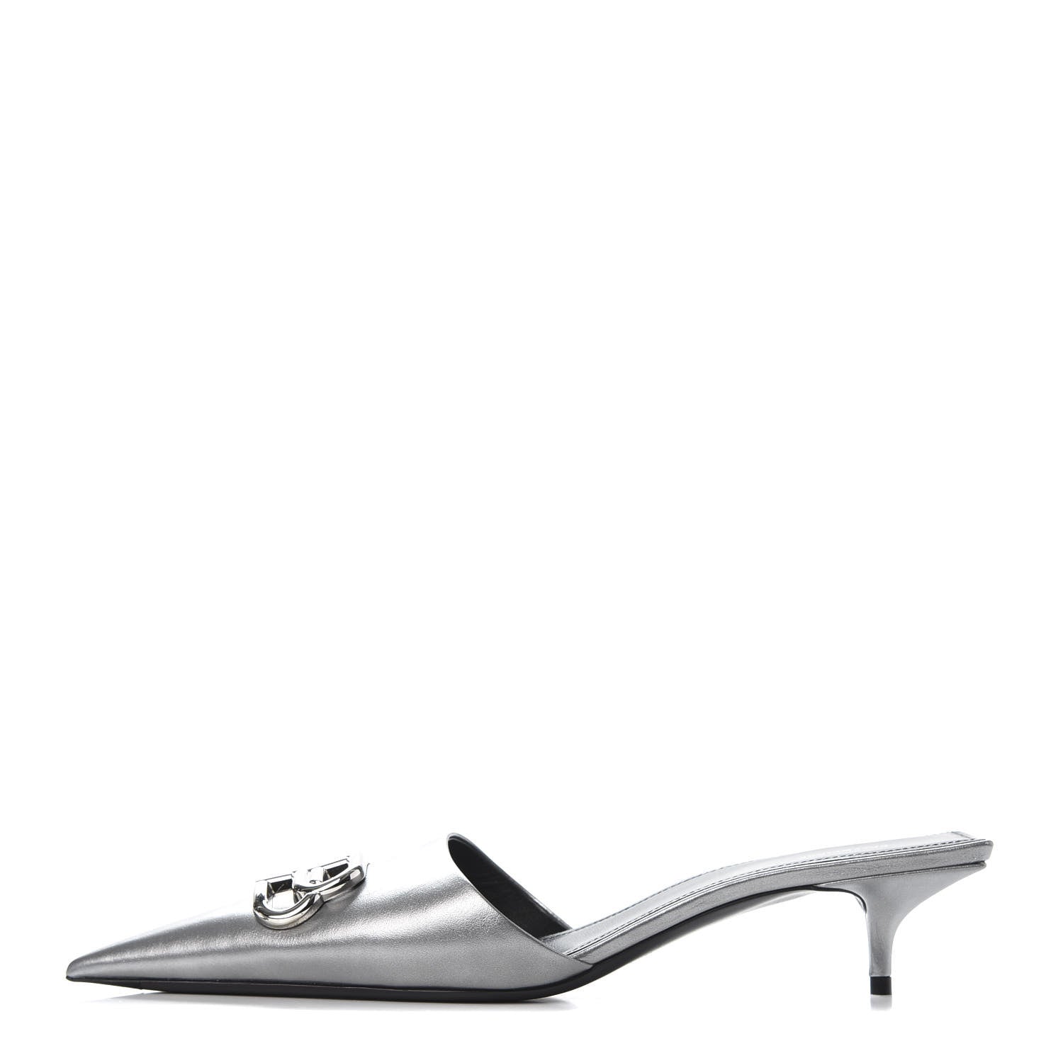 Balenciaga Calfskin BB Pointy Toe Mule 40 Gray 1 of 9