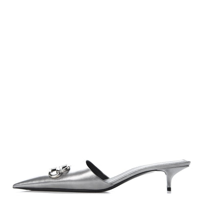 Balenciaga Calfskin BB Pointy Toe Mule 40 Gray 1 of 9