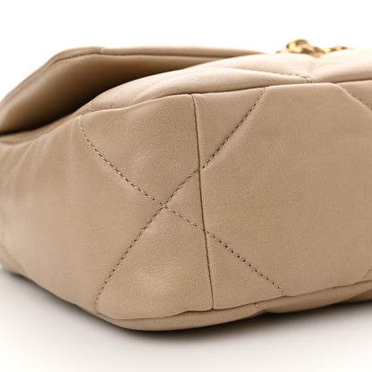 Chanel Lambskin Quilted Medium Chanel 19 Flap Dark Beige 9 of 11
