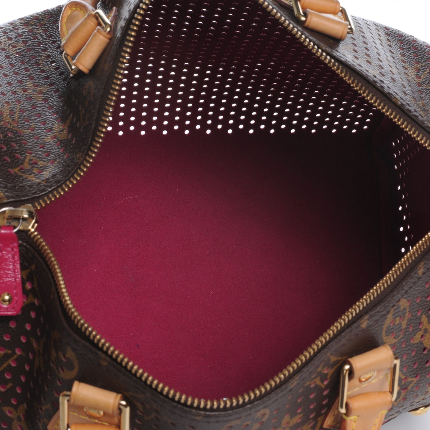 Monogram Perforated Speedy 30 Fuchsia