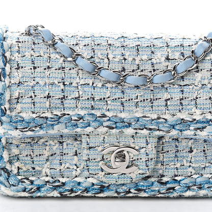 Chanel Tweed Braid Mini Flap Blue White Navy 7 of 9