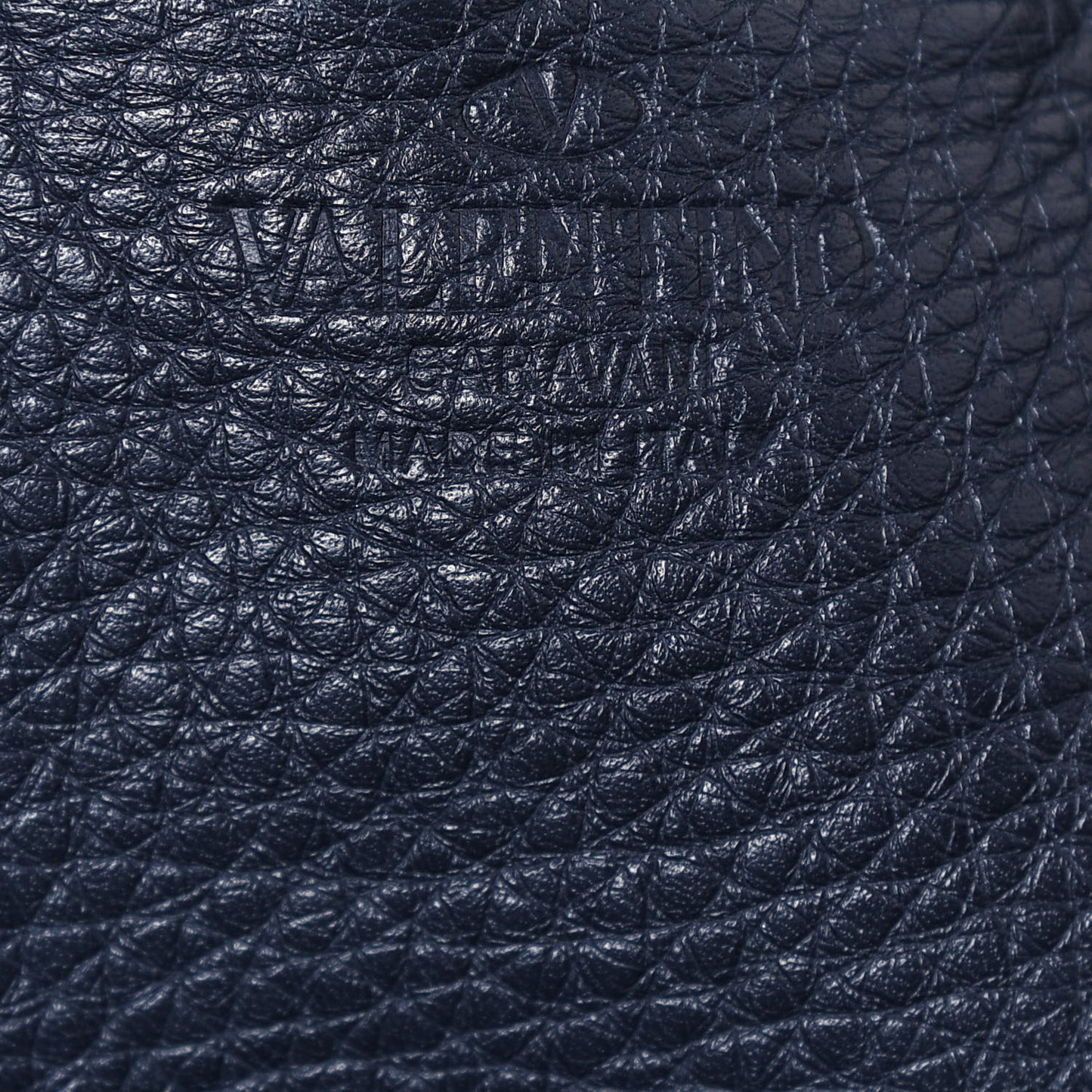 Grained Calfskin Rockstud C-Rockee Fringe Tote Deep Blue