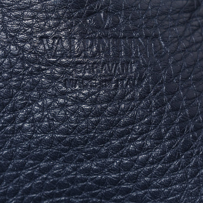 Valentino Garavani Grained Calfskin Rockstud C-Rockee Fringe Tote Deep Blue 14 of 17