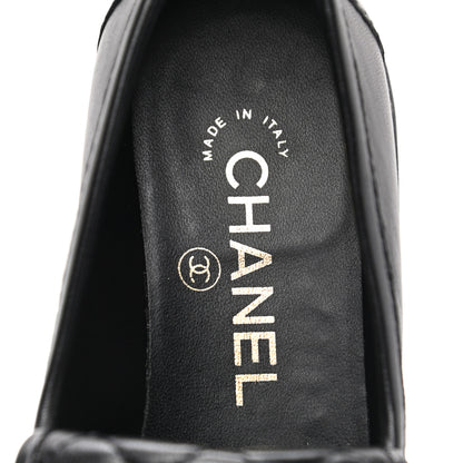 Chanel Lambskin Quilted CC Turnlock Loafers 36 Black 7 of 9