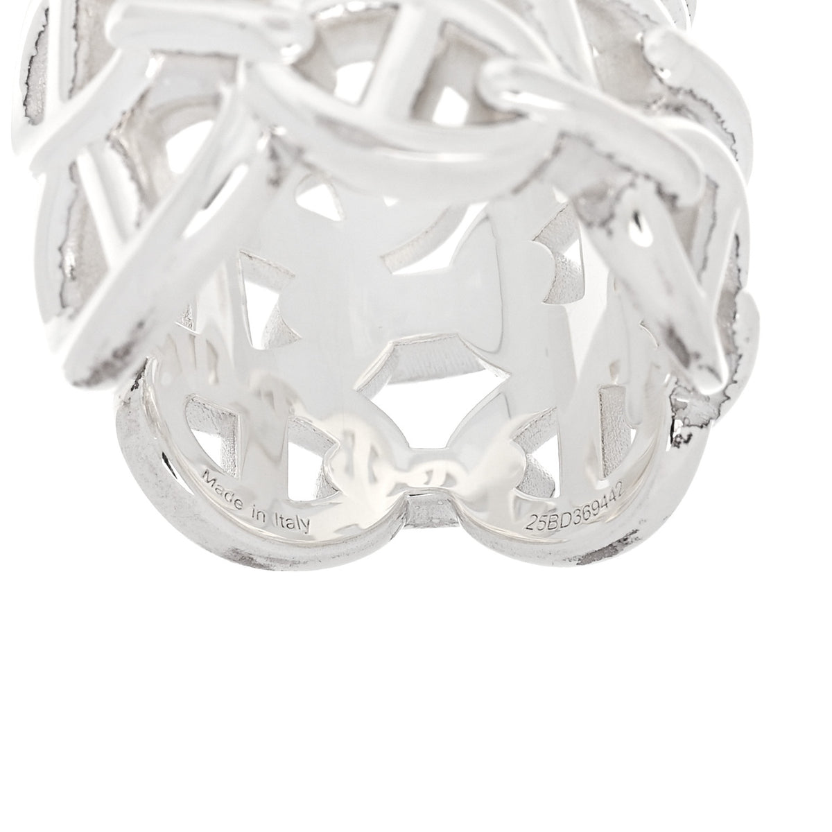 Sterling Silver GM Chaine d'Ancre Enchainee Band Ring 52 6
