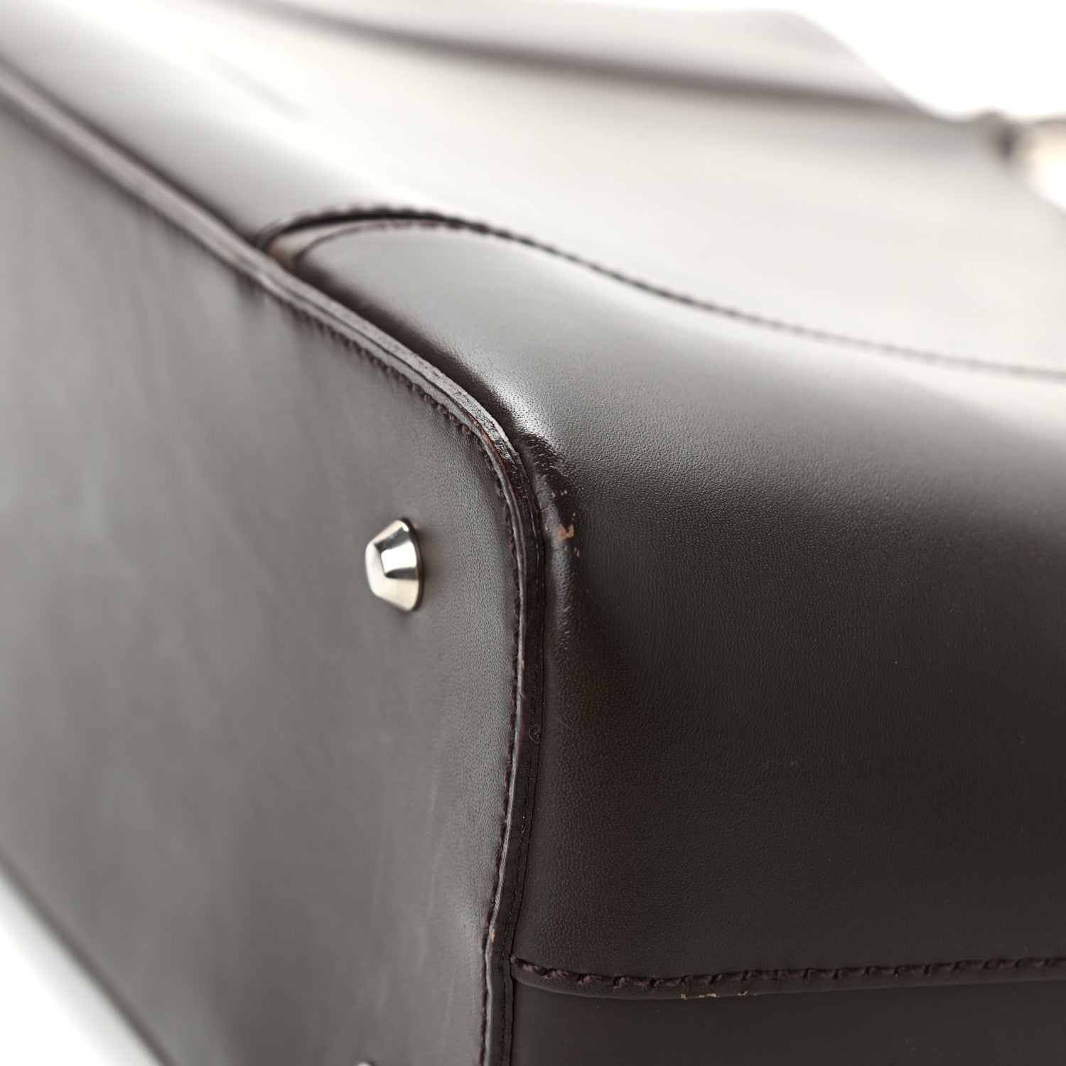 Burberry Calfskin Tote Dark Brown 10 of 10