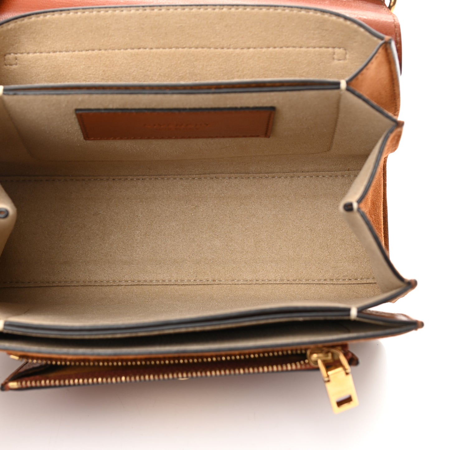 Goatskin Suede Small GV3 Shoulder Bag Amber Mastic