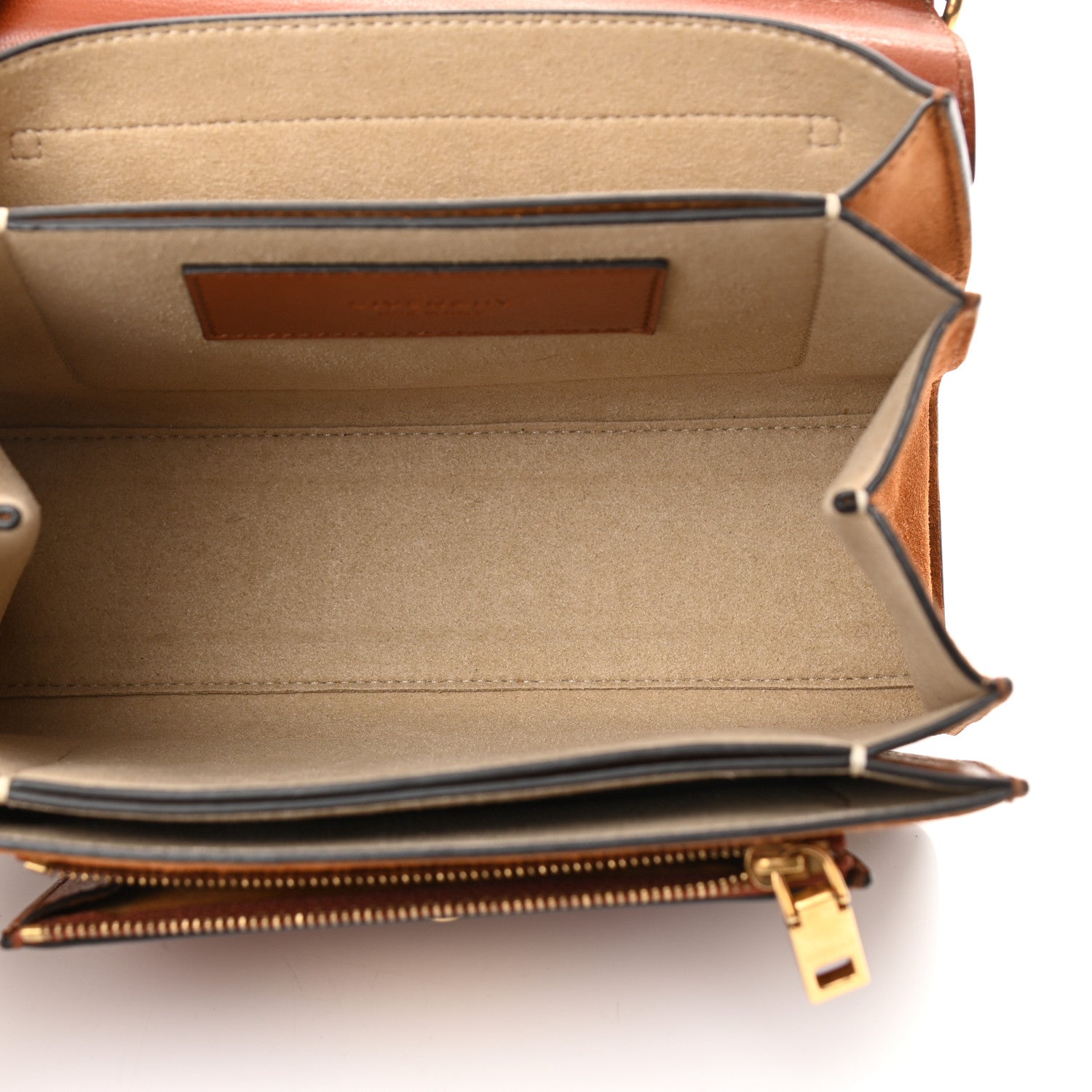 Givenchy Goatskin Suede Small GV3 Shoulder Bag Amber Mastic 5 of 20