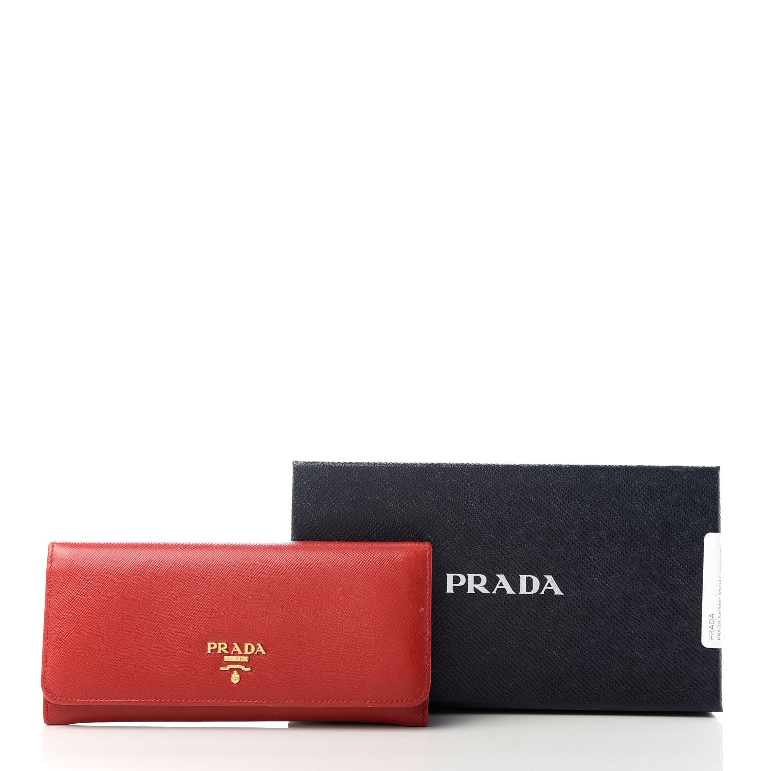 Prada Saffiano Metal Continental Flap Wallet Rosso 10 of 10