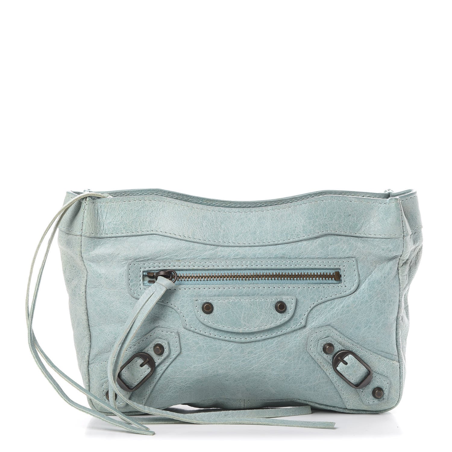 Balenciaga Chevre Porte Toilette Makeup Clutch Sky Blue 1 of 9