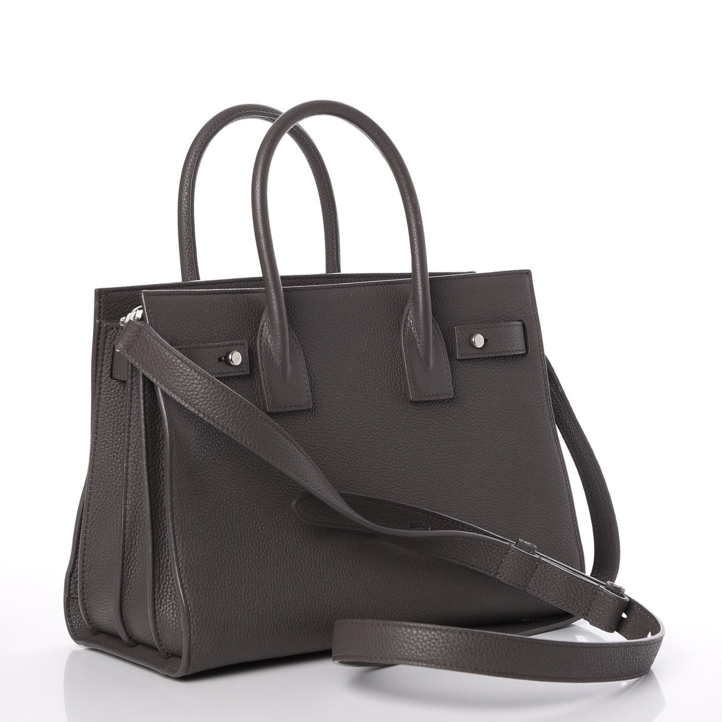 Grained Calfskin Baby Sac De Jour Souple Coal