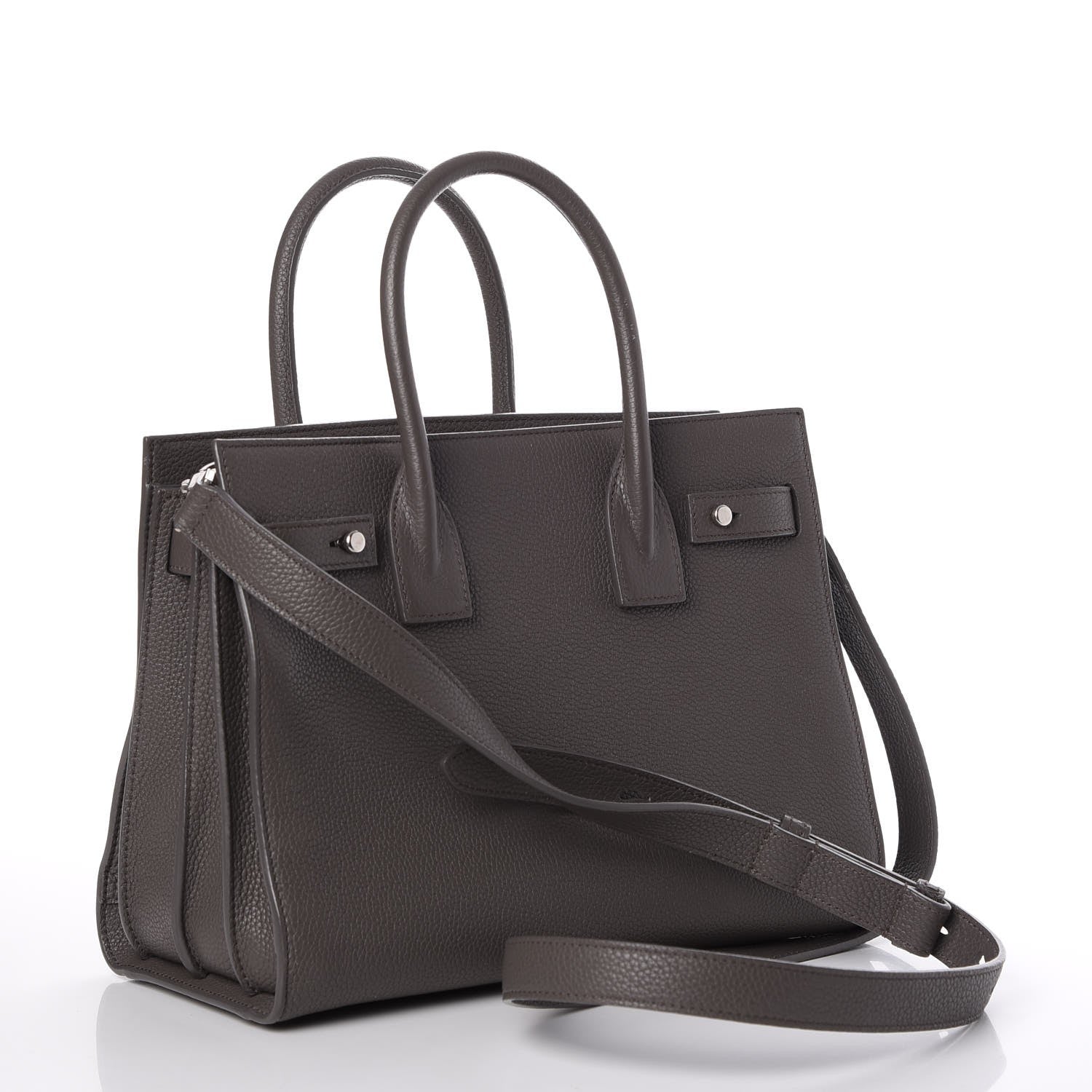 Saint Laurent Grained Calfskin Baby Sac De Jour Souple Coal 3 of 7