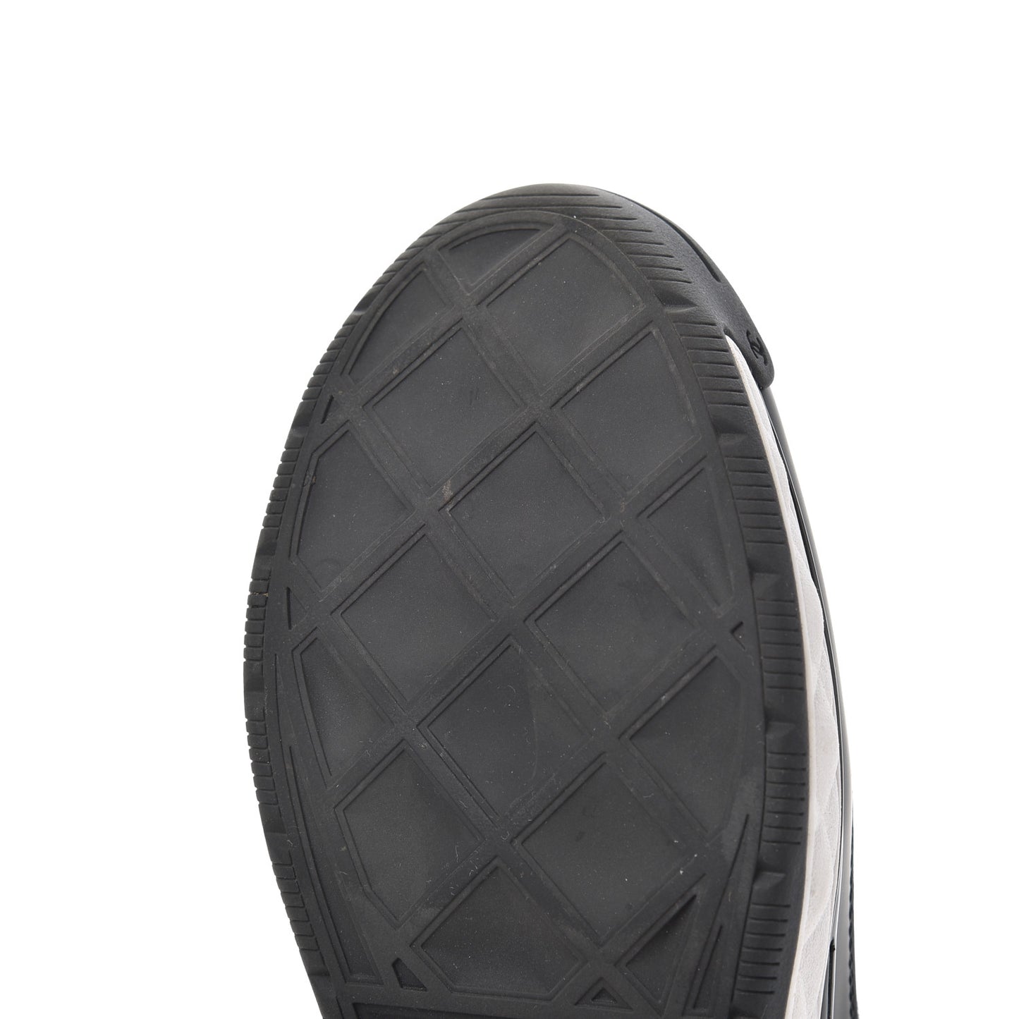 Velvet Calfskin Mixed Fibers CC Sneakers 37.5 Black