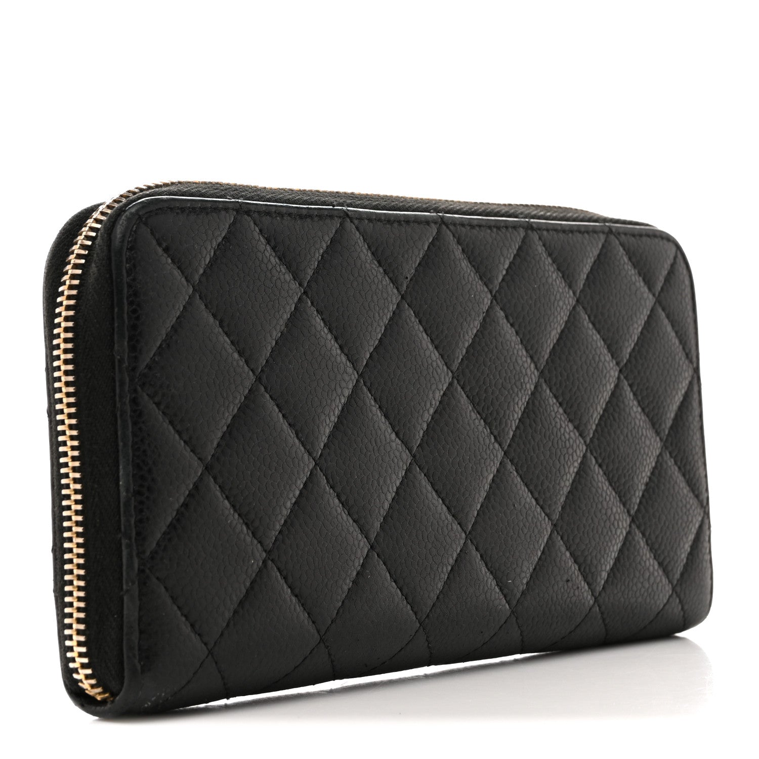 Chanel Caviar Quilted Large Gusset Zip Around Wallet Black 3 of 15