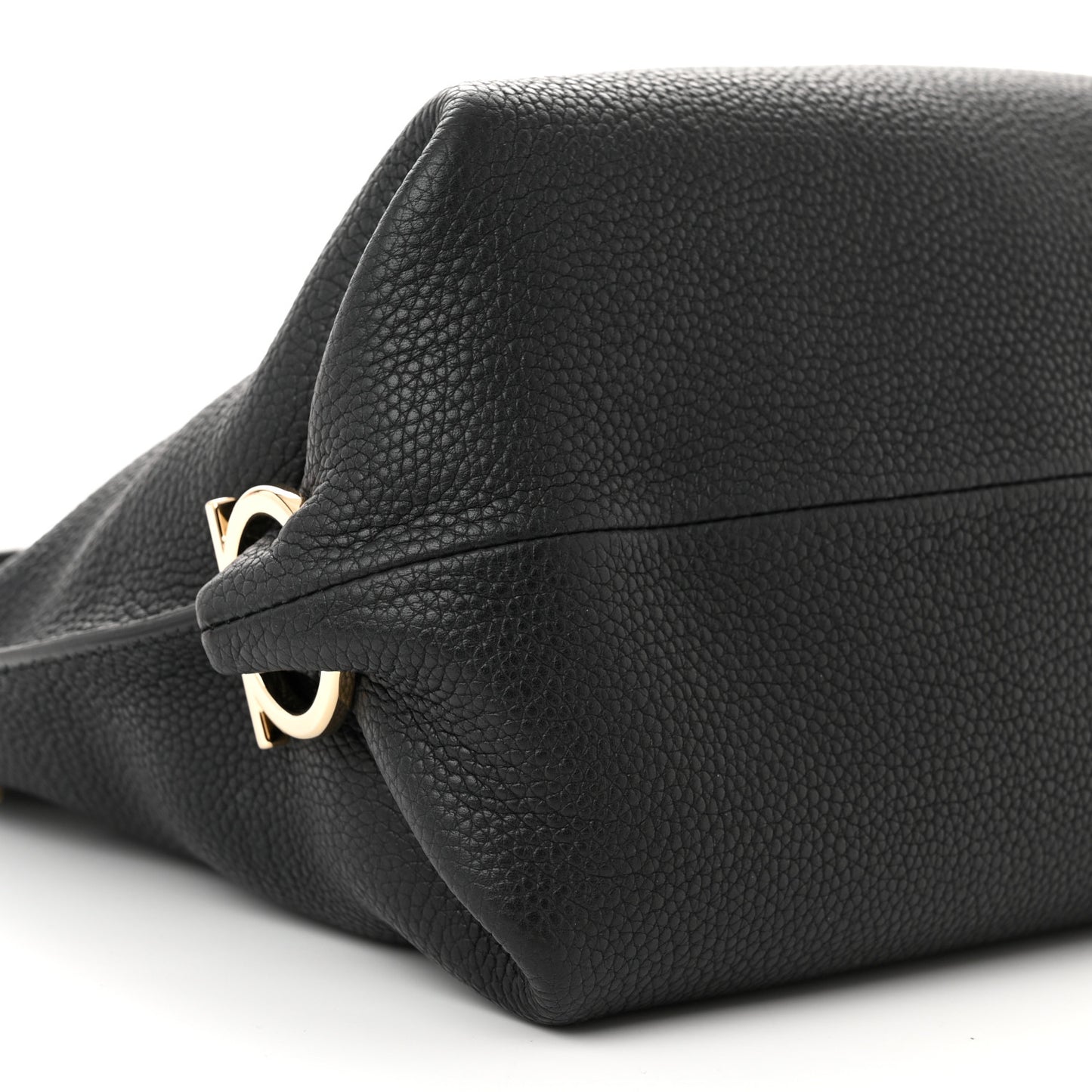 Calfskin Fanisa Gancini Hobo Black