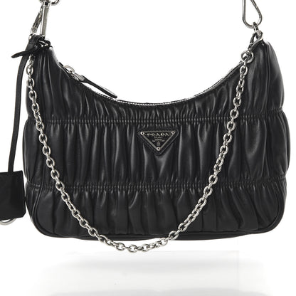 Prada Nappa Gaufre Re-Edition 2005 Shoulder Bag Black 9 of 9