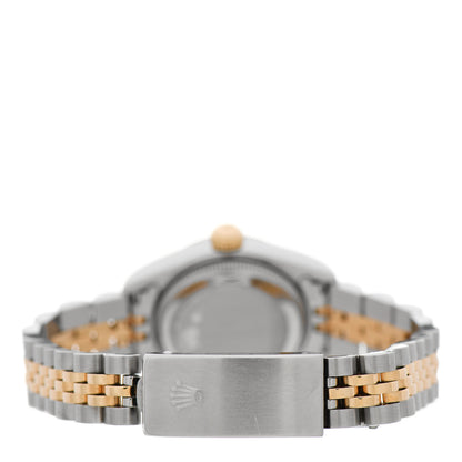 Rolex Stainless Steel 18K Yellow Gold Diamond 26mm Oyster Perpetual Datejust Watch Red Gradient 69173 3 of 5