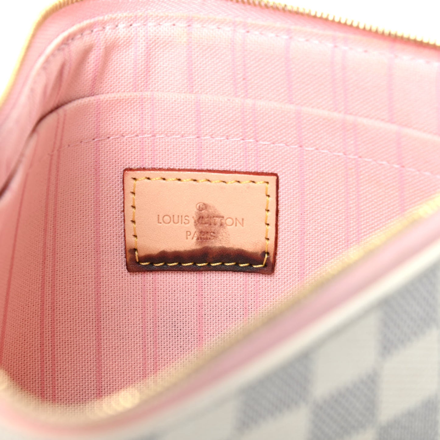 Damier Azur Neverfull MM GM Pochette Rose Ballerine