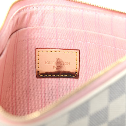 Louis Vuitton Damier Azur Neverfull MM GM Pochette Rose Ballerine 6 of 7