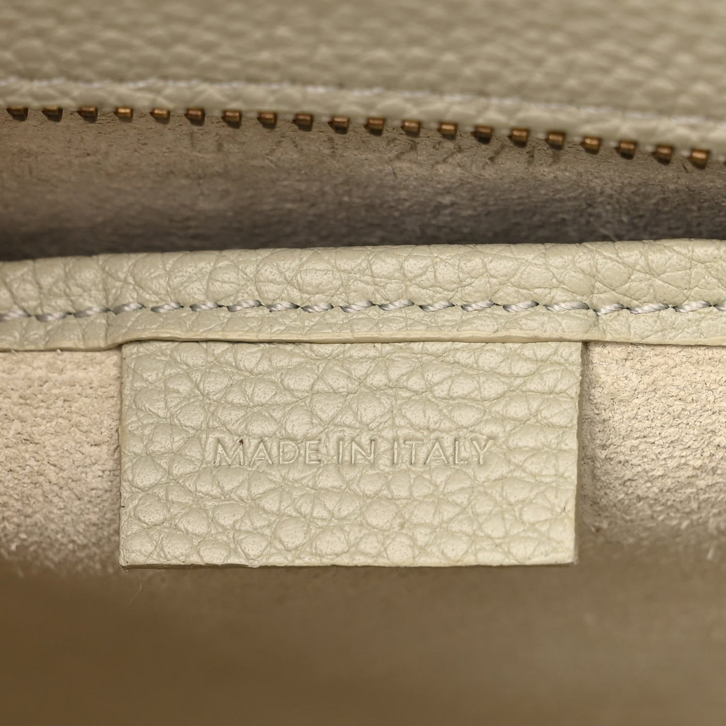 Drummed Calfskin Nano Luggage Vert D'eau