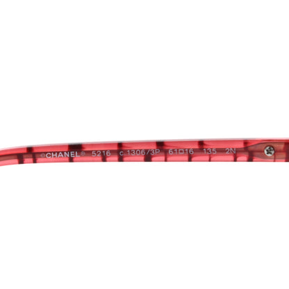 Chanel CC Sunglasses 5216 Red 5 of 7