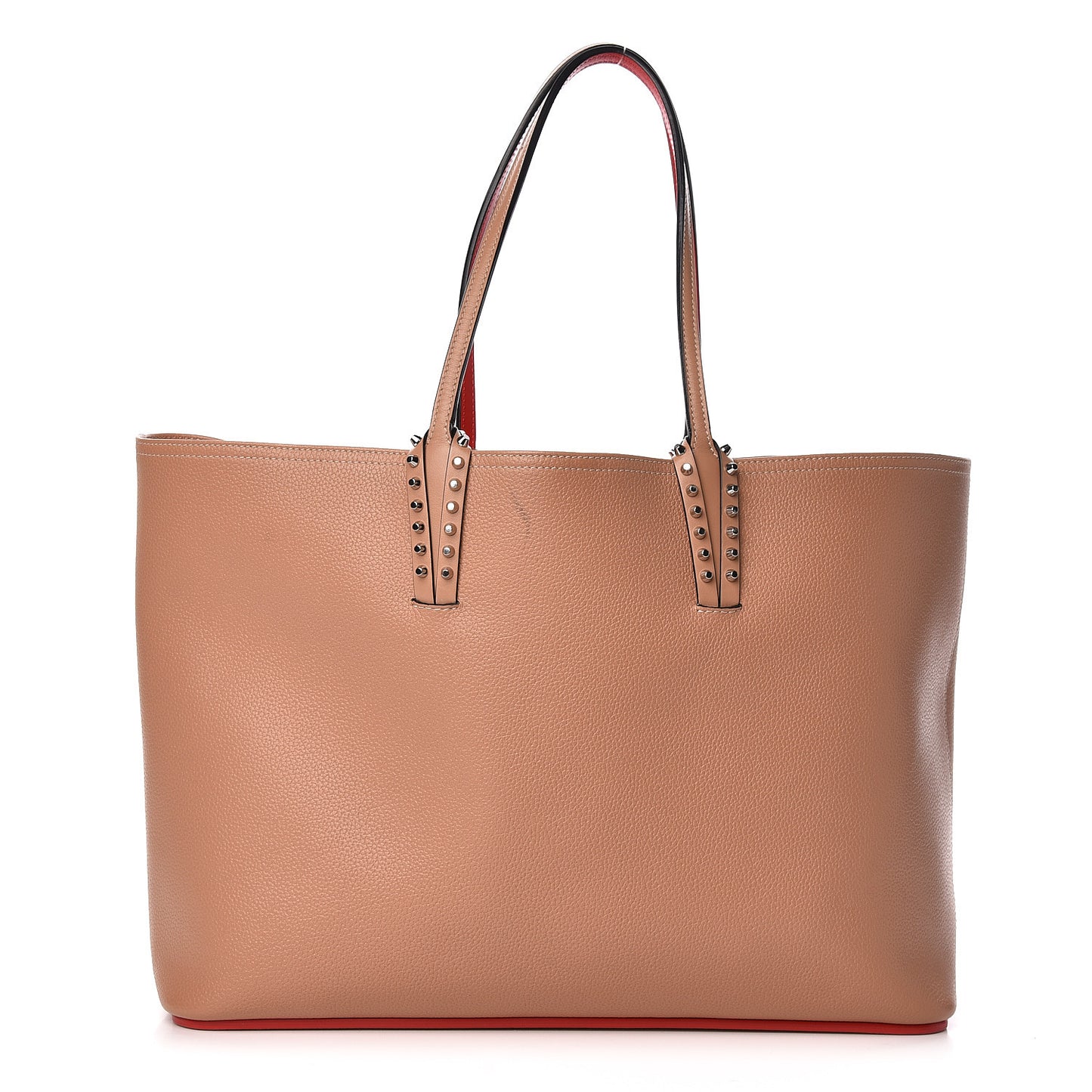 Calfskin Spikes East West Cabata Tote Nude