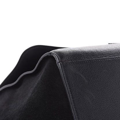 Celine Drummed Calfskin Suede Large Trapeze Black 12 of 16