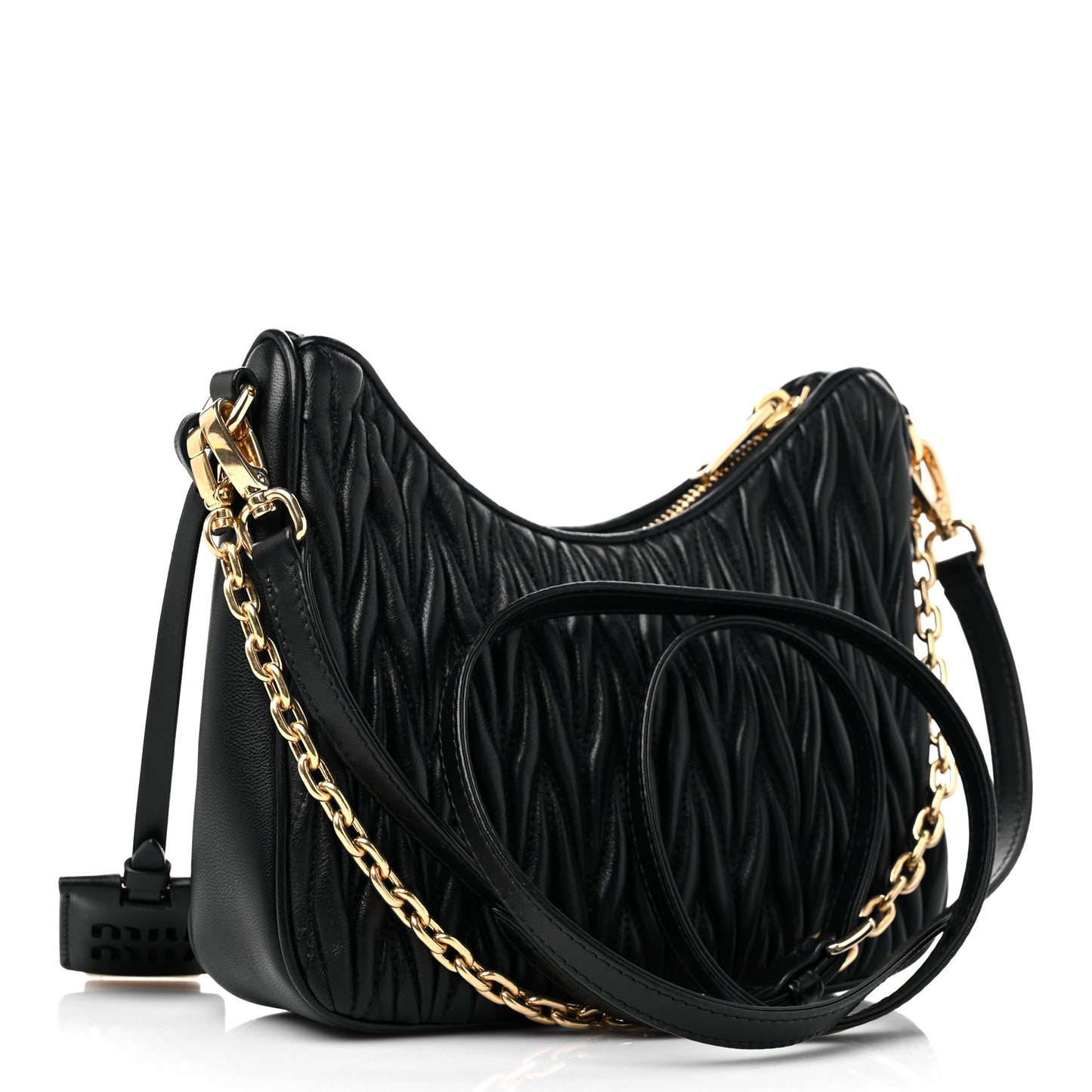 Nappa Matelasse Shoulder Bag Black