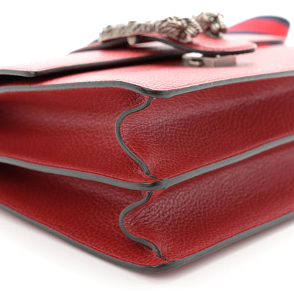 Gucci Dollar Calfskin Crystal Web Medium Dionysus Bamboo Top Handle Bag Hibiscus Red Black Diamond 10 of 14