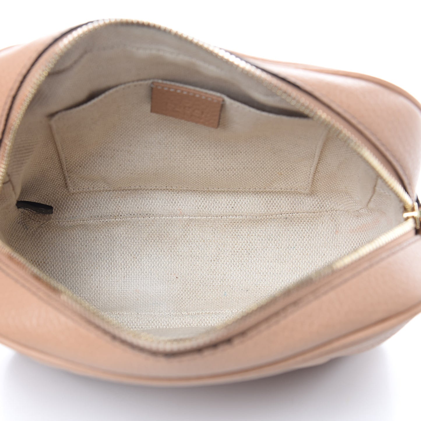 Pebbled Calfskin Small Soho Disco Bag Rose Beige