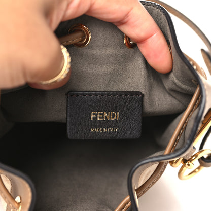 Fendi Wool Vitello King FF 1974 Mini Mon Tresor Bucket Bag Beige Cammello Sand 6 of 9