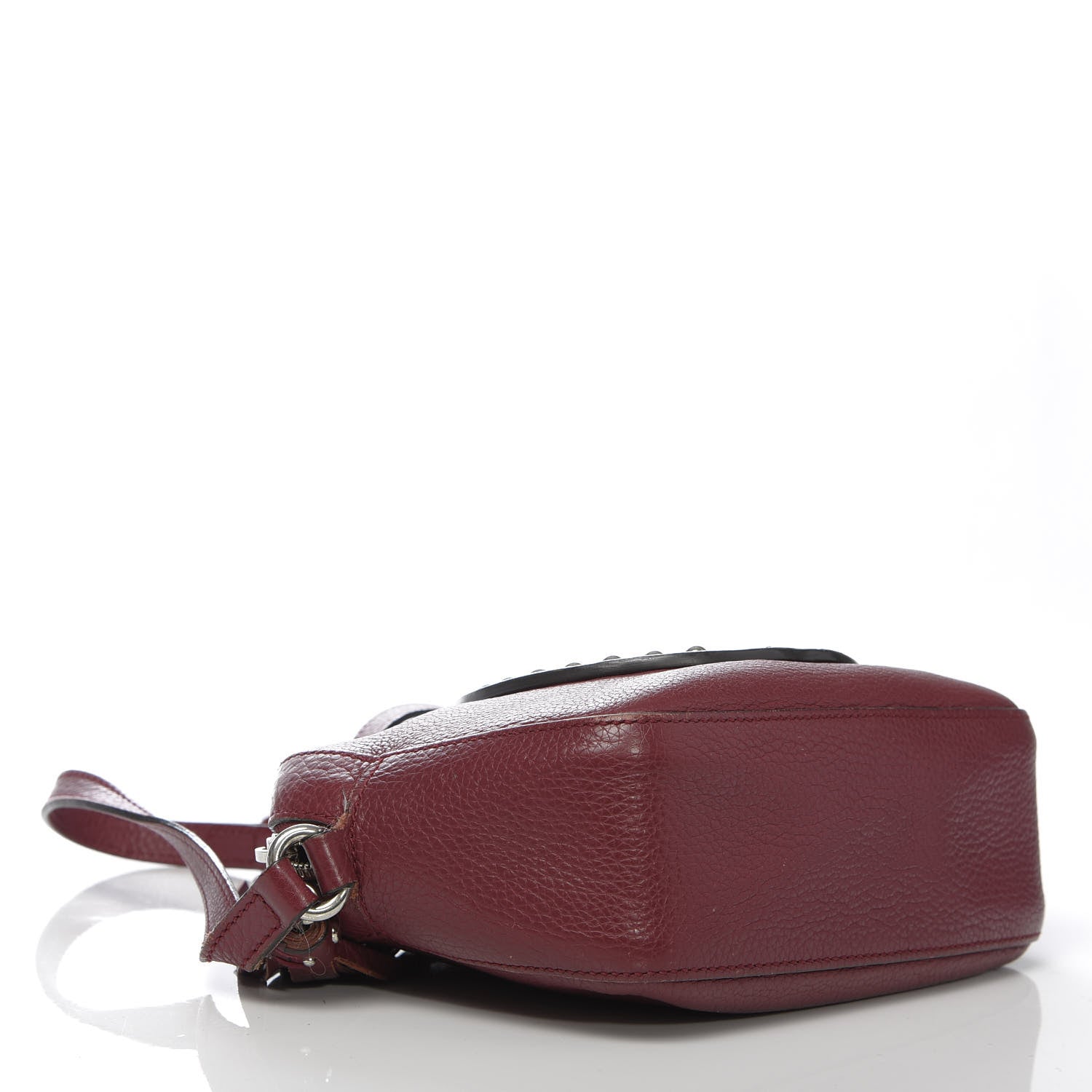 Gucci Pebbled Calfskin Studded Small Soho Disco Bag Soft Burgundy 4 of 19