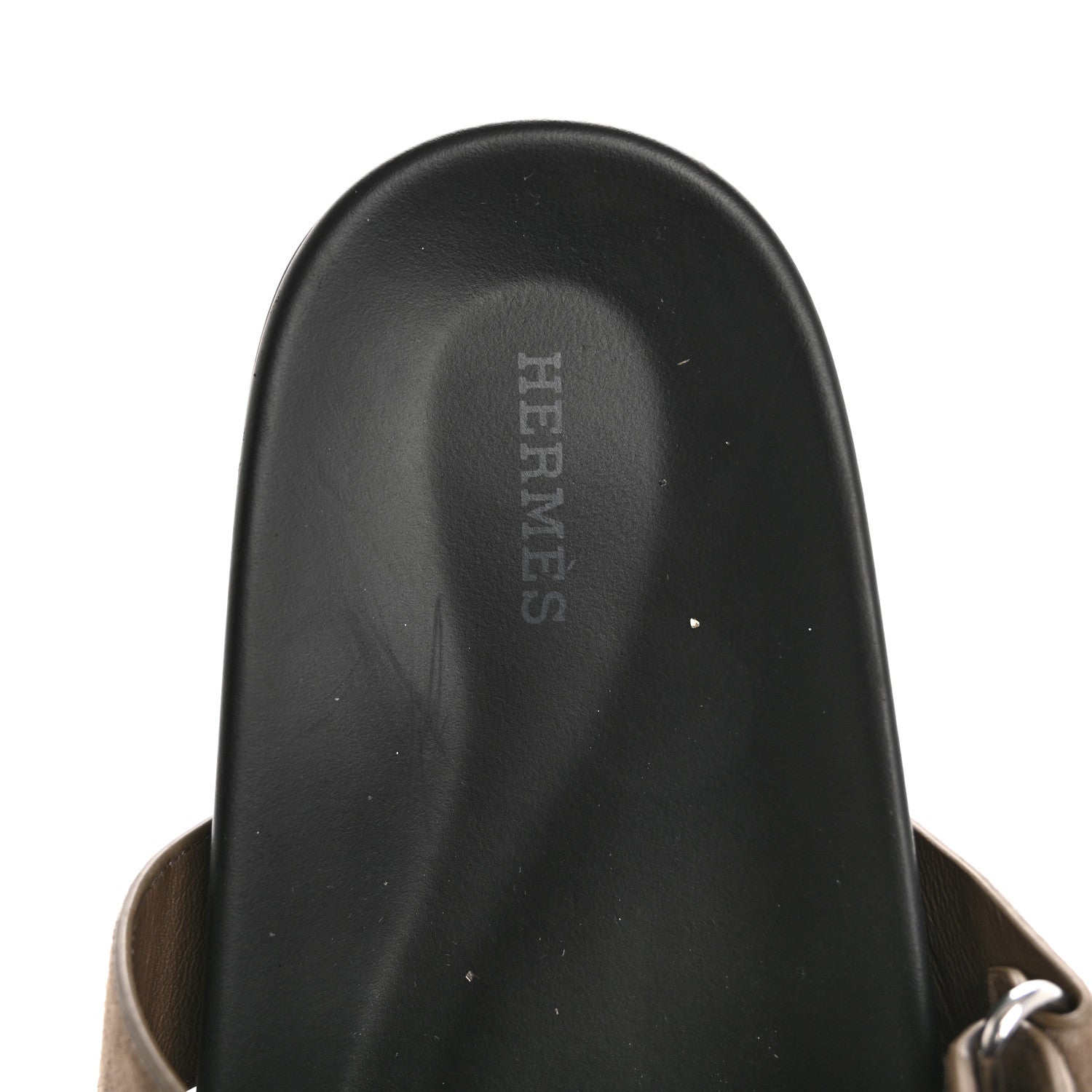 Hermes Suede Goatskin Mens Chypre Sandals 42 Etoupe 1754638