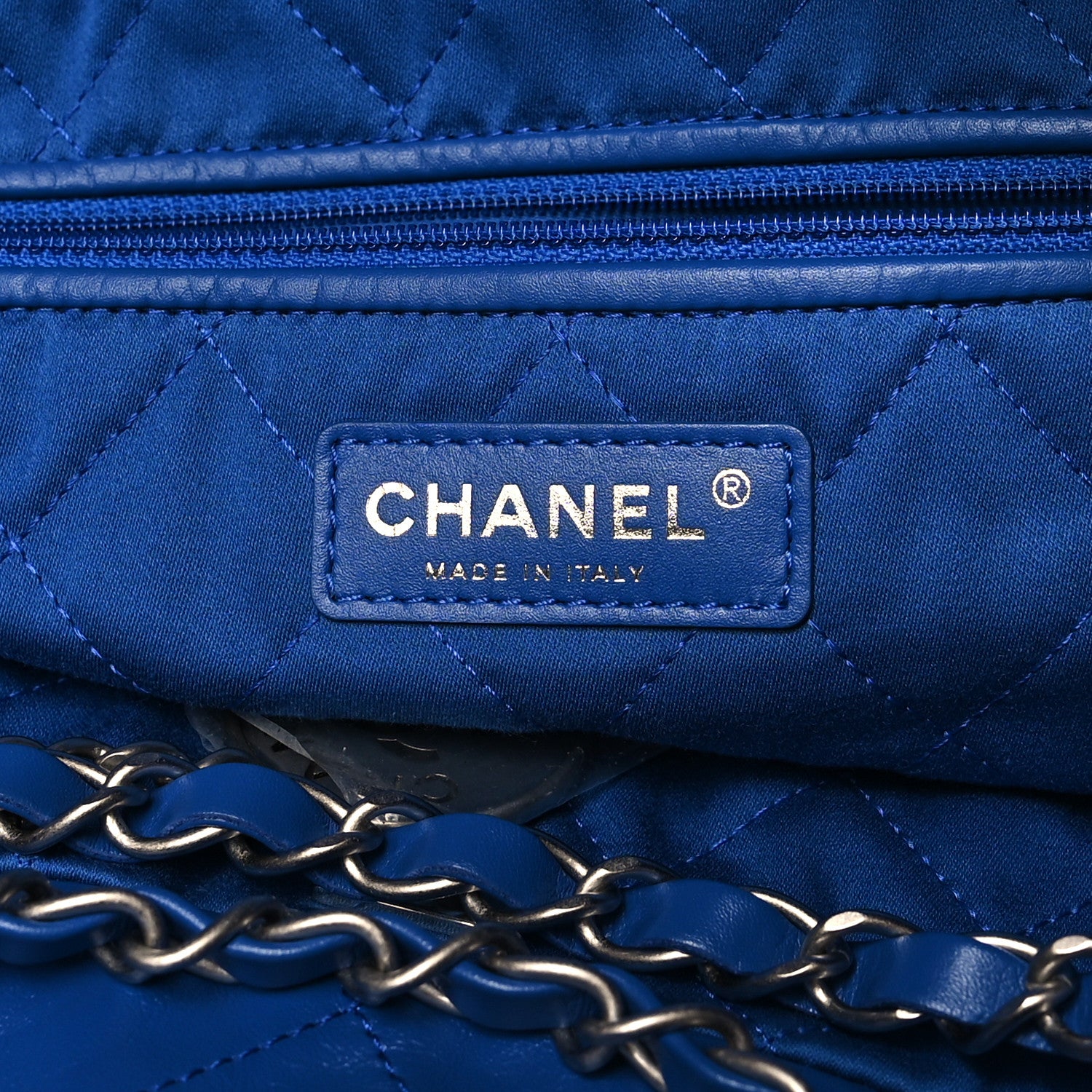 Chanel Shiny Calfskin Quilted Chanel 22 Blue 8 of 12