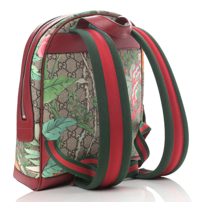 Gucci GG Supreme Monogram Tian Web Small Day Backpack Beige Multicolor Red 3 of 11