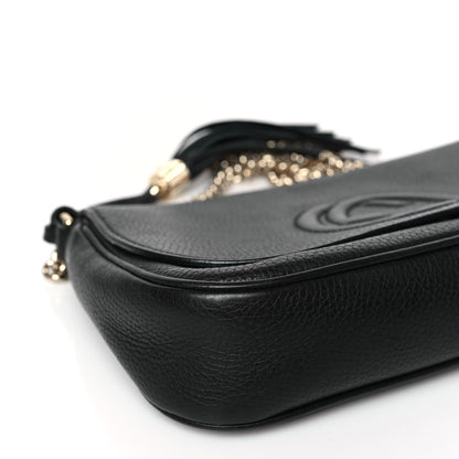 Gucci Pebbled Calfskin Medium Soho Flap Crossbody Black 8 of 10