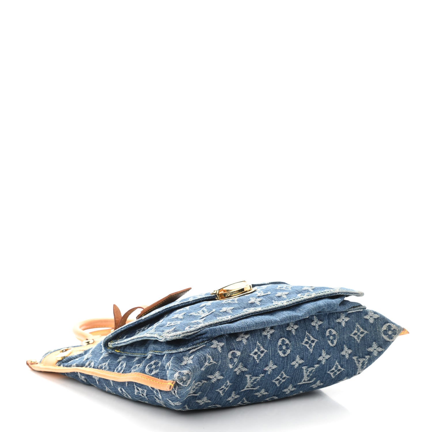 Louis Vuitton Monogram Denim Sac Plat Blue 4 of 11