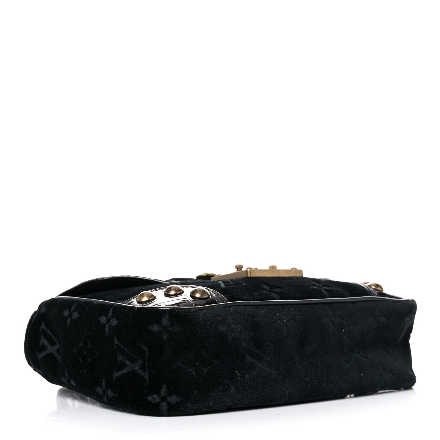 Louis Vuitton Monogram Velours Alligator Irvine Black 4 of 14