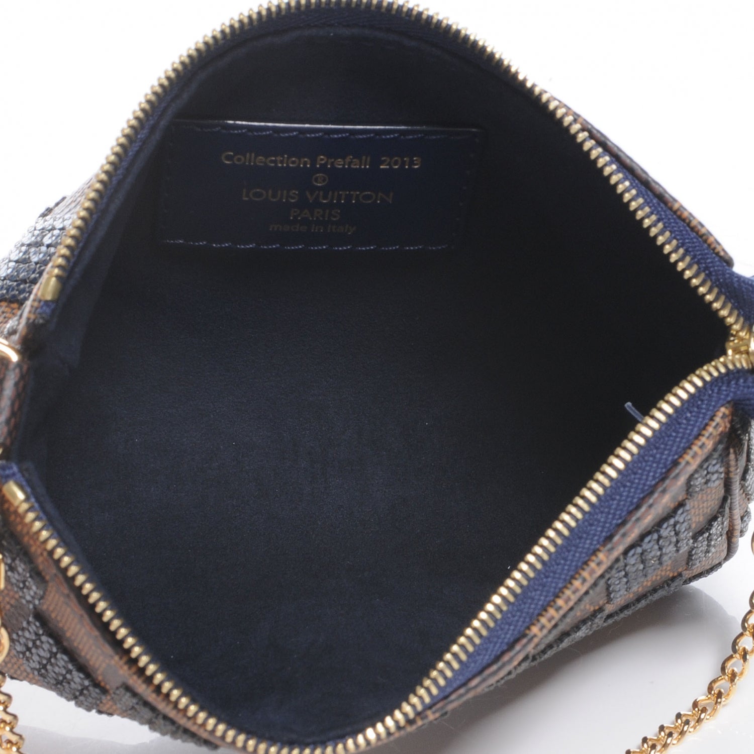 Louis Vuitton Damier Paillettes Mini Pochette Blue 6 of 8