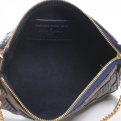 Louis Vuitton Damier Paillettes Mini Pochette Blue 6 of 8