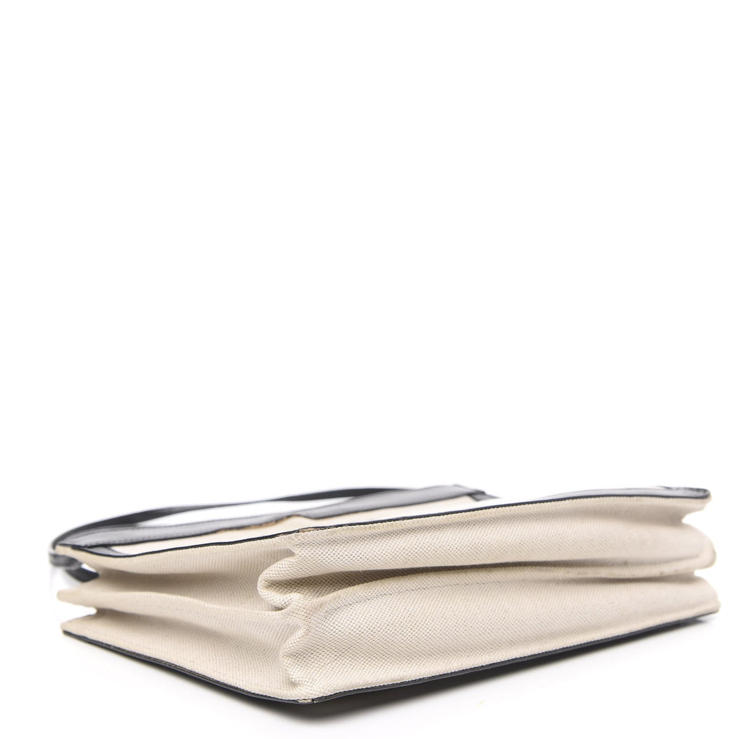 Cotton Canvas Pochette Crossbody Bag Black