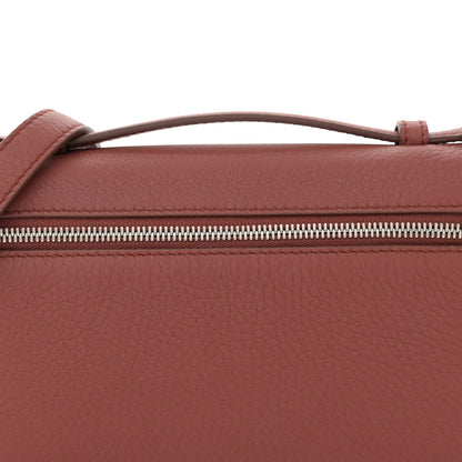 Loro Piana Grained Calfskin L19 Extra Pocket Pouch Kummel 7 of 10
