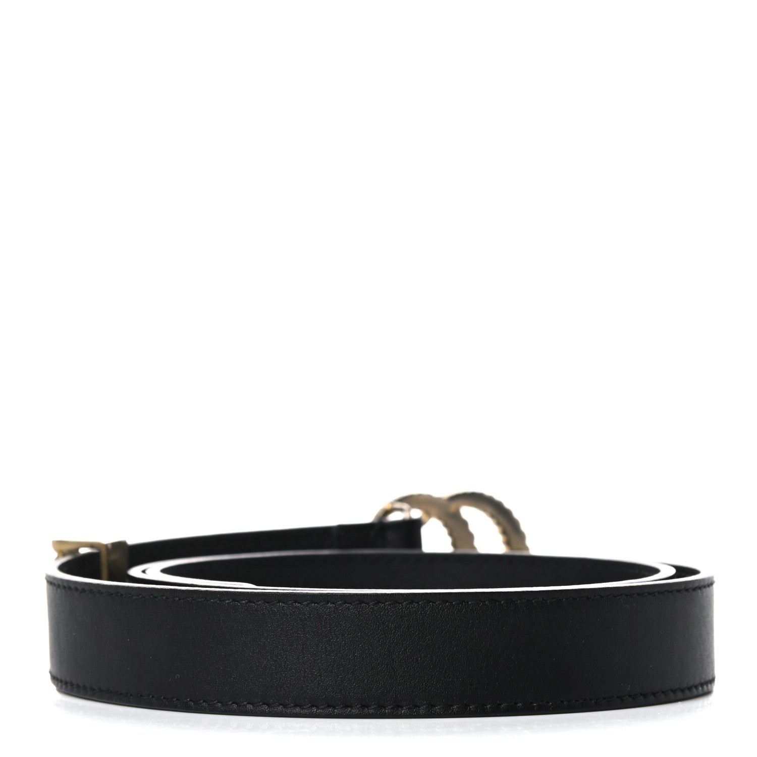 Gucci Moon Calfskin Torchon Double G 25mm Belt 85 34 Black 2 of 4