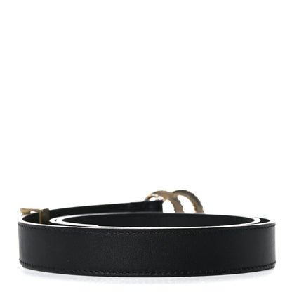 Gucci Moon Calfskin Torchon Double G 25mm Belt 85 34 Black 2 of 4