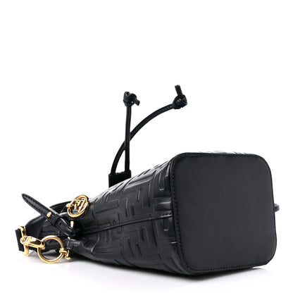 Fendi Vitello Liberty F is Fendi FF 1974 Embossed Mini Mon Tresor Bucket Bag Black 4 of 12