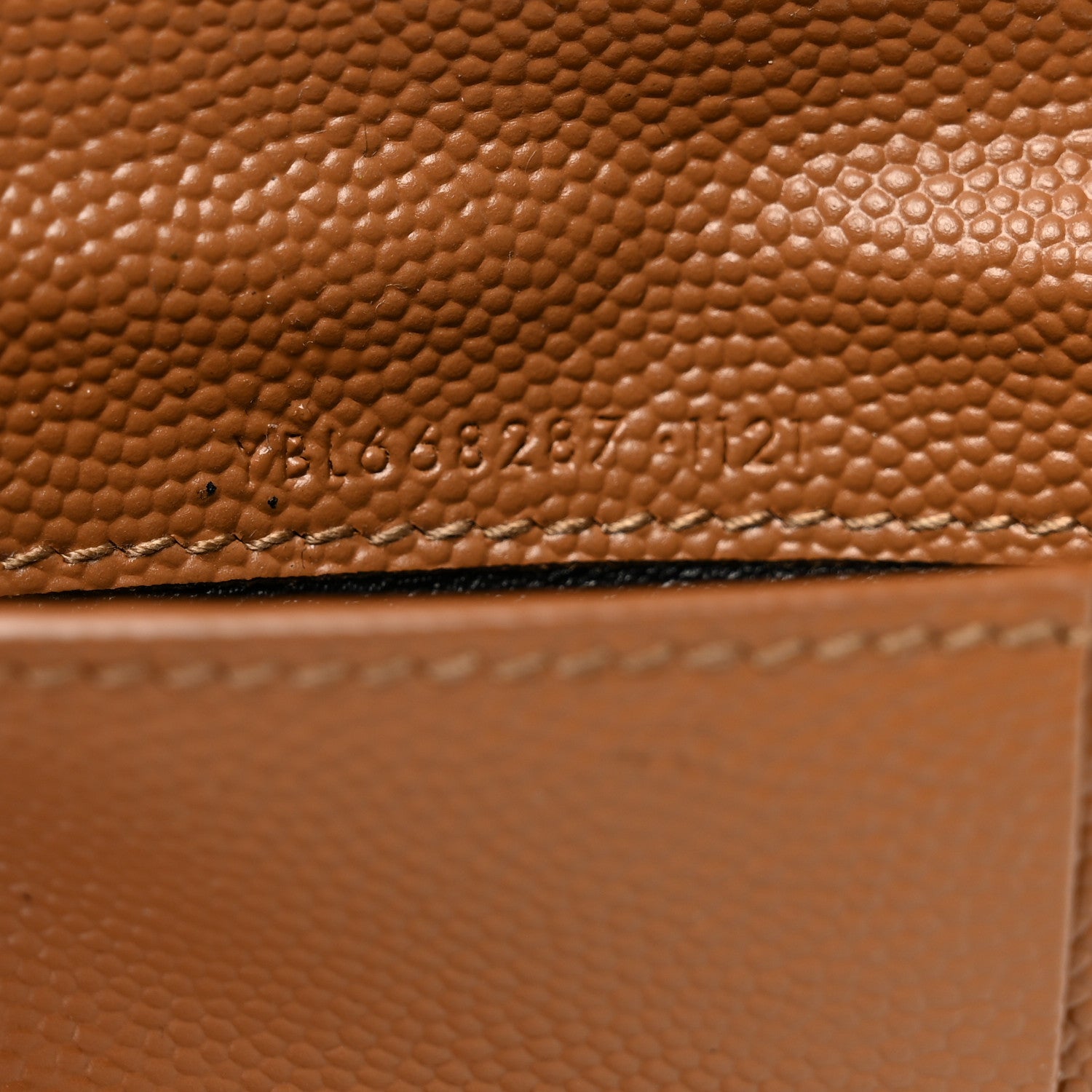Saint Laurent Grain De Poudre Matelasse Chevron Monogram Zipped Card Case Natural Dark 7 of 10