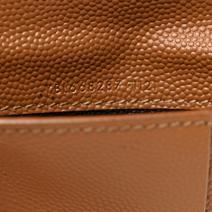 Saint Laurent Grain De Poudre Matelasse Chevron Monogram Zipped Card Case Natural Dark 7 of 10