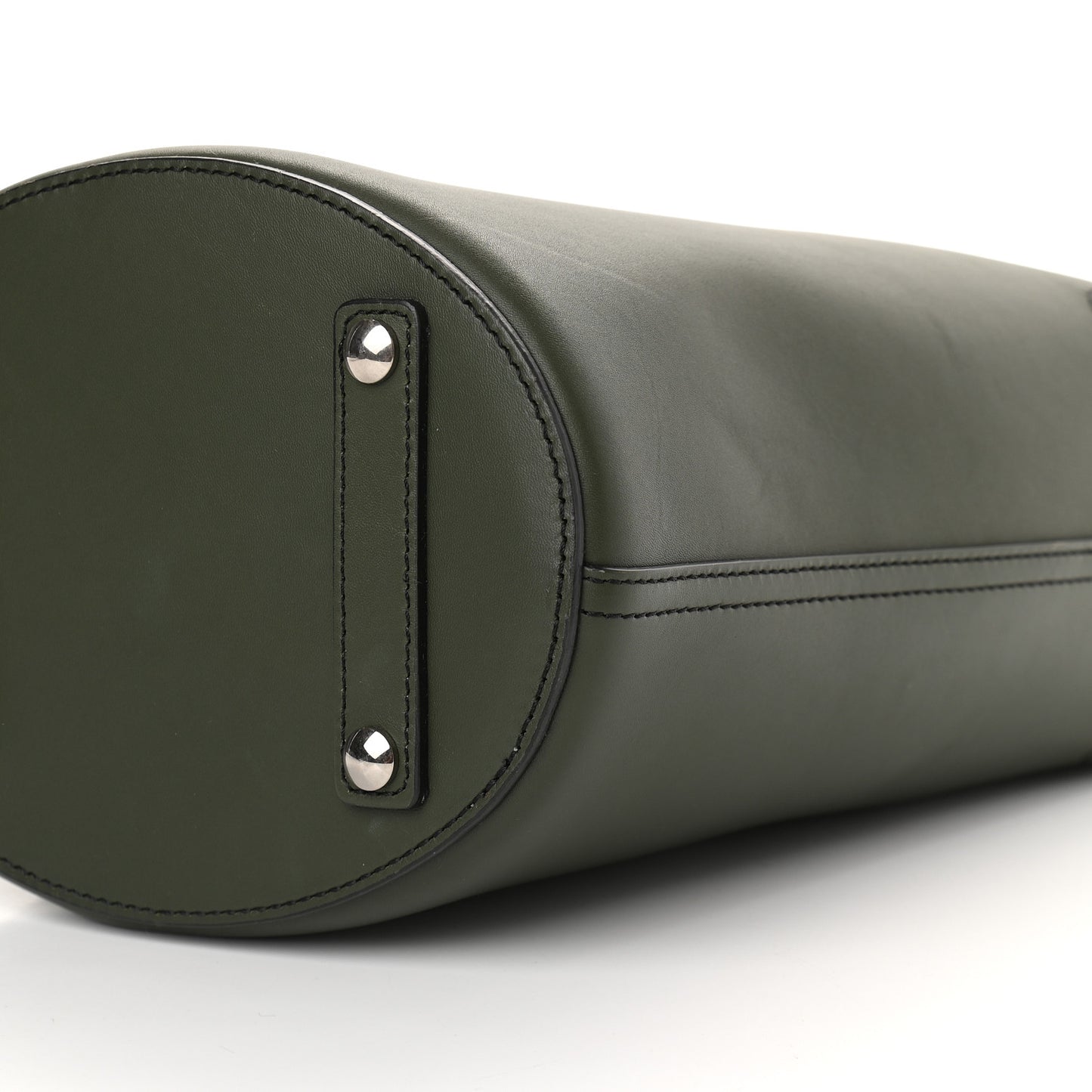 Supple Calfskin Small Bucket Dark Olive